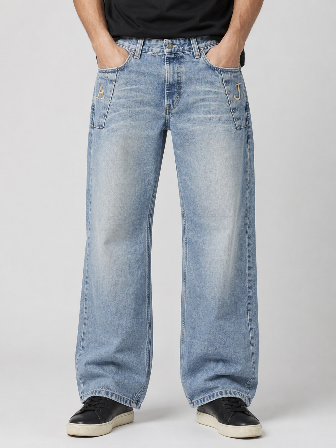 Emporio Armani jeans — worn on model, front