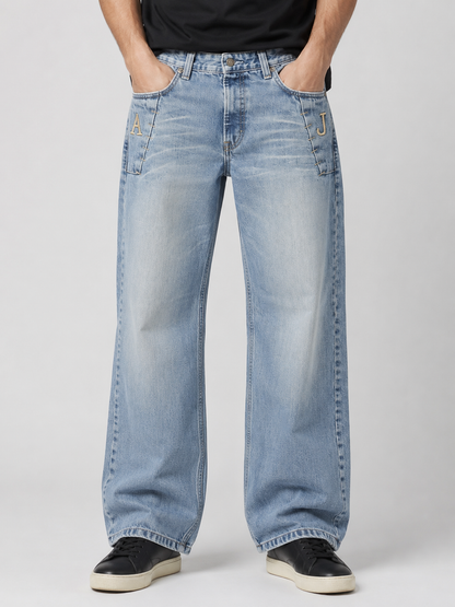 Emporio Armani jeans — worn on model, front