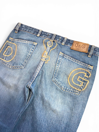 Dolce & Gabbana jeans — full length flat lay