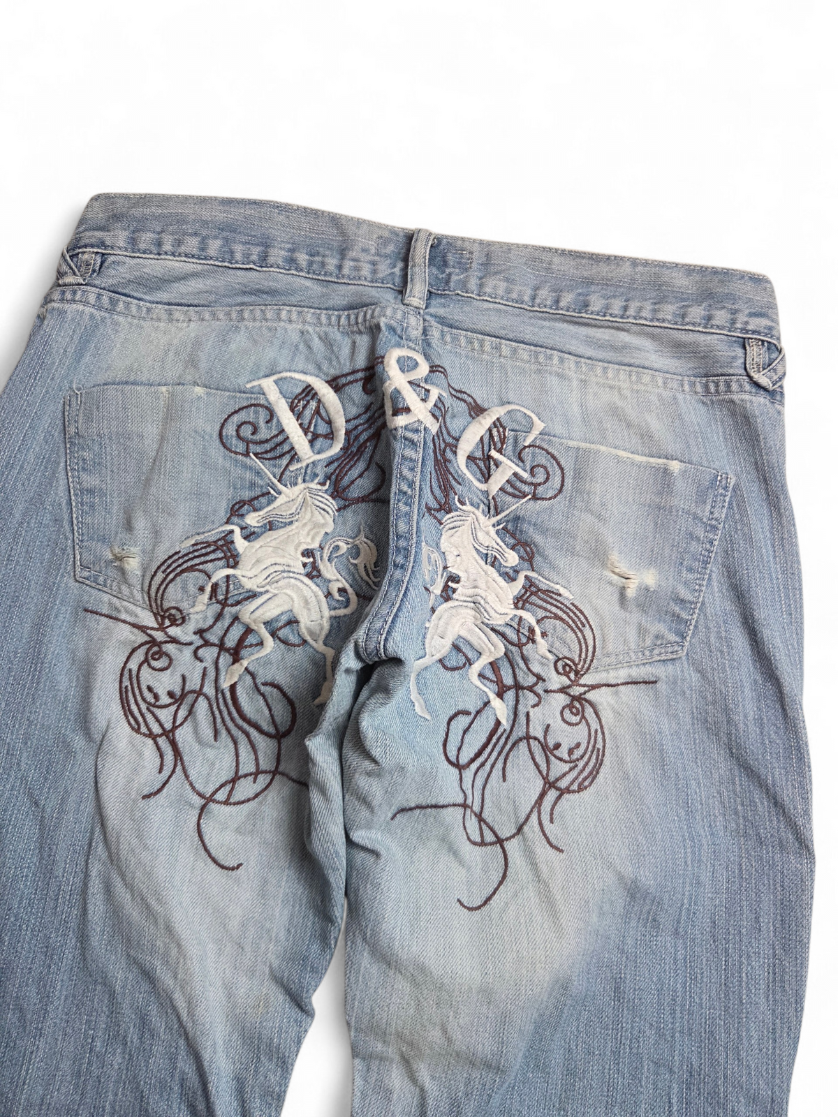 Dolce & Gabbana jeans — leg and hem detail
