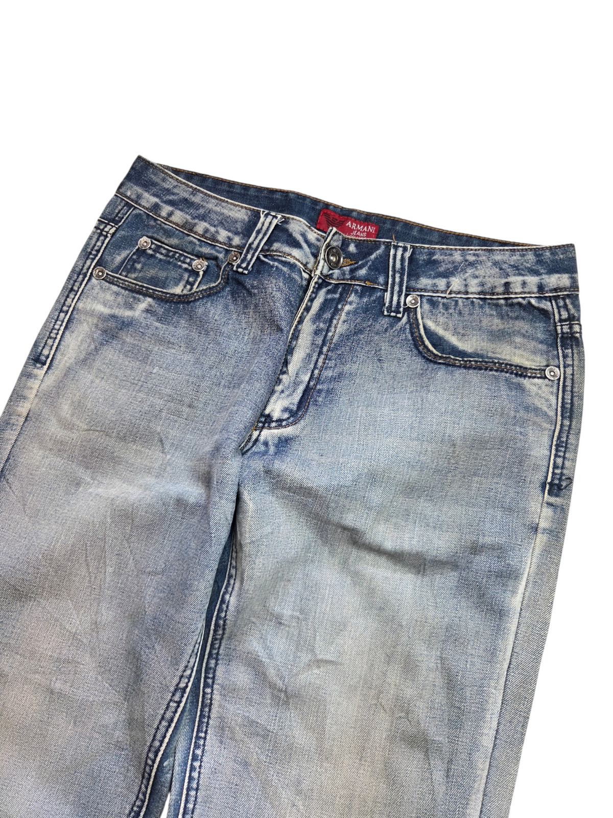 Armani Jeans jeans — waistband and hardware detail