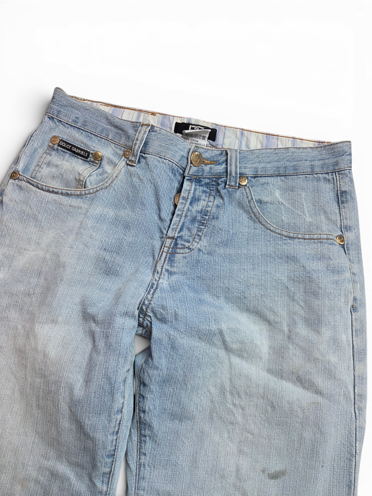 Dolce & Gabbana jeans — waistband and hardware detail