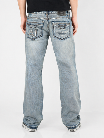 Armani Jeans jeans — full length flat lay