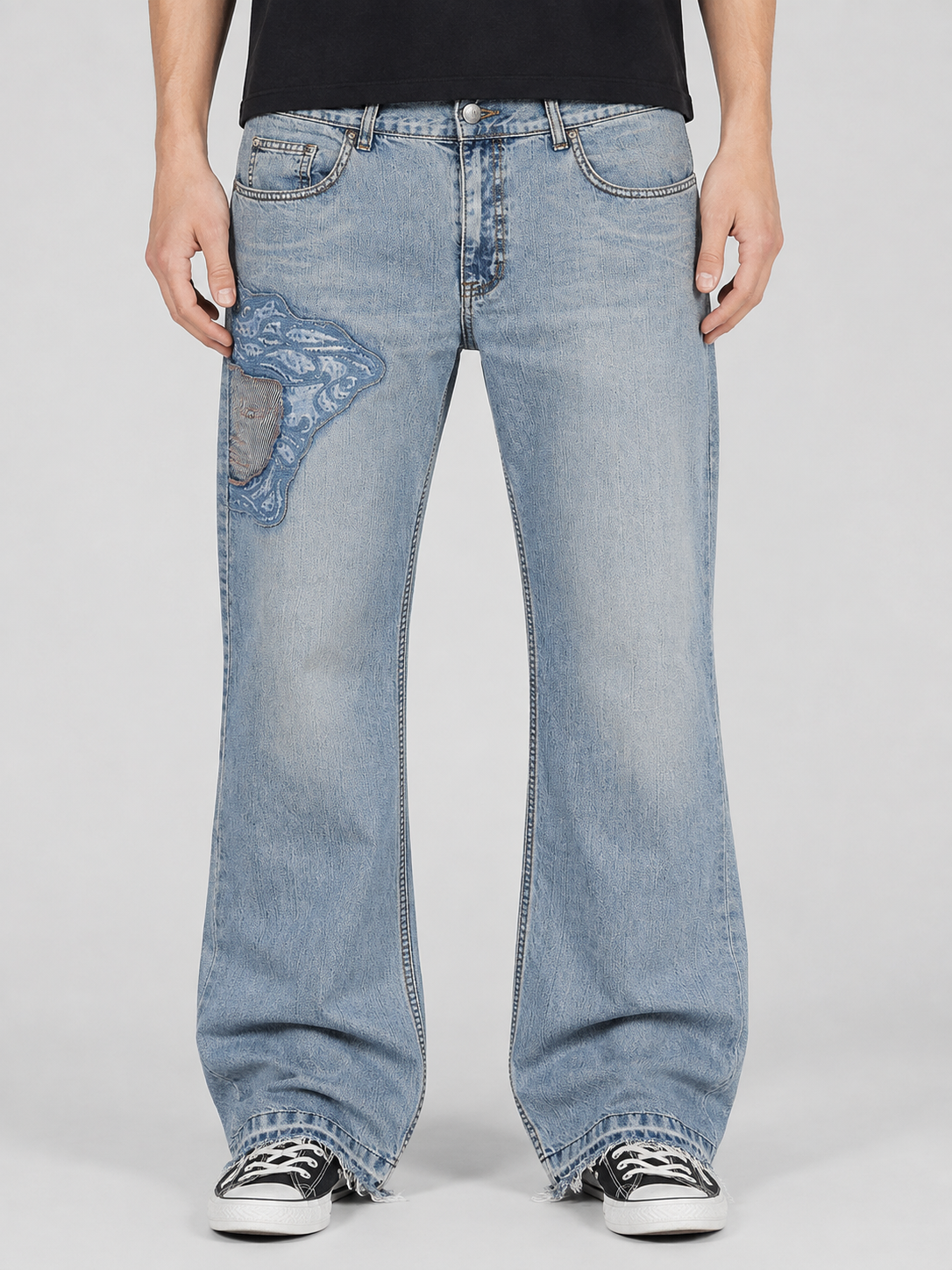 Versace Vintage Jeans jeans — worn on model, back