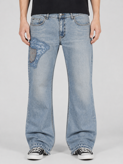 Versace Vintage Jeans jeans — worn on model, back