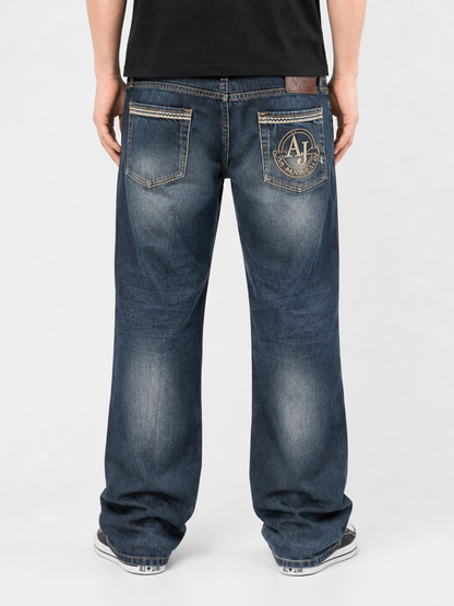 Armani jeans — full length flat lay