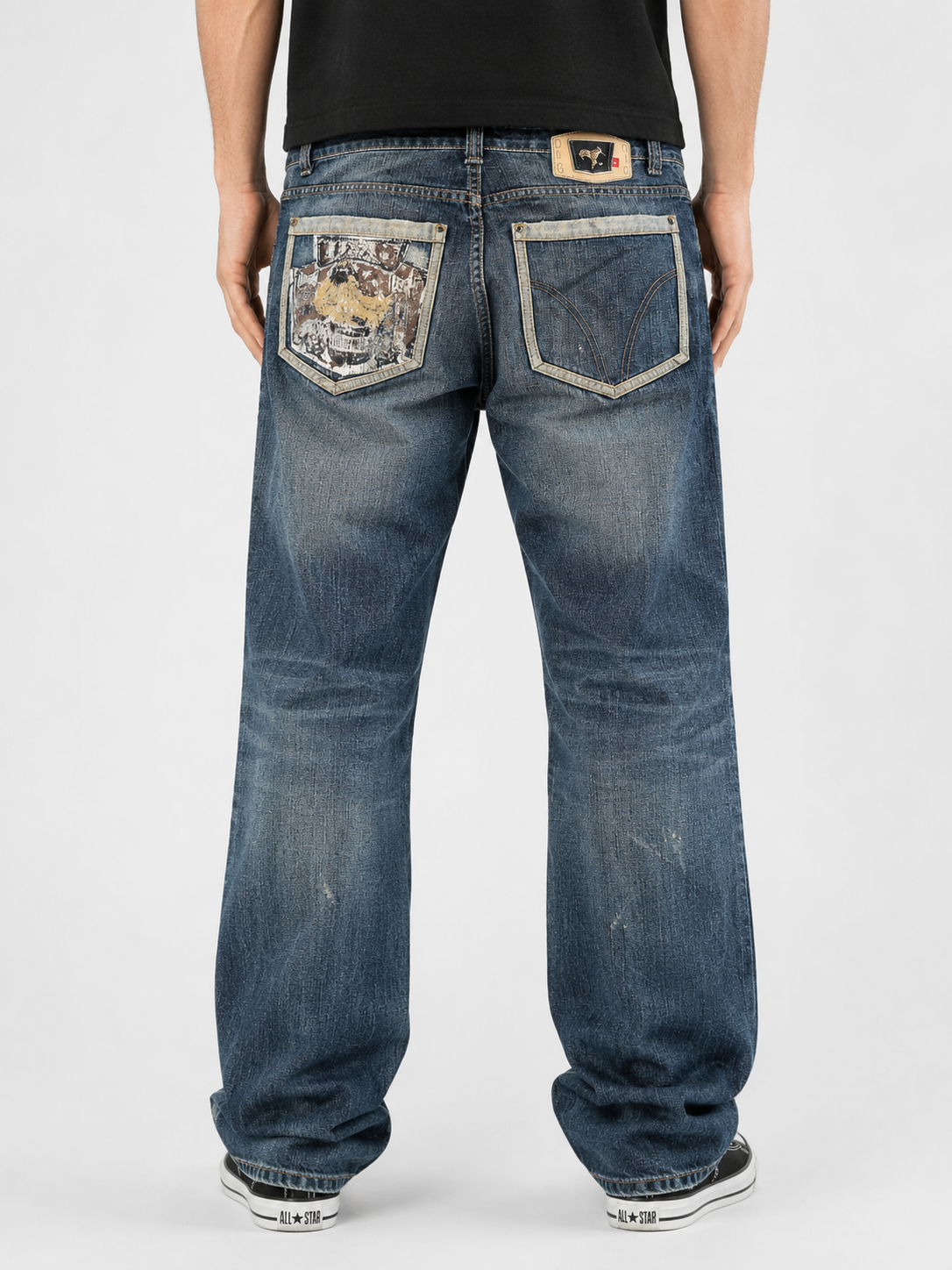 Dolce & Gabbana jeans — worn on model, detail