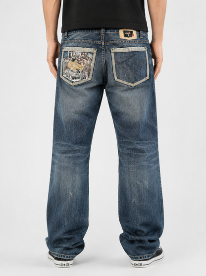 Dolce & Gabbana jeans — worn on model, detail