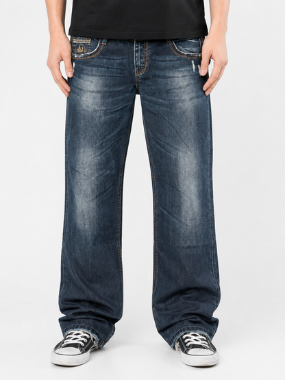 Armani jeans — leg and hem detail