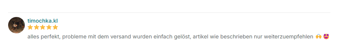 Verified 5-star Vinted review