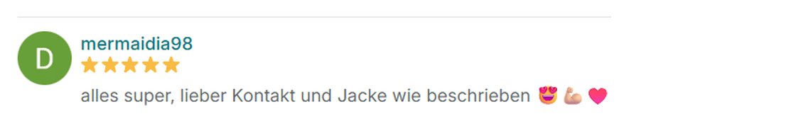 Verified 5-star Vinted review