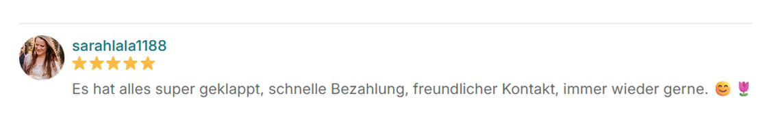 Verified 5-star Vinted review